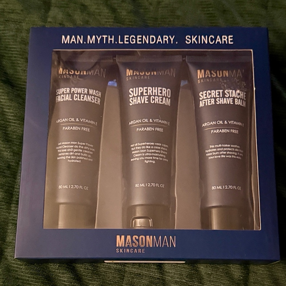 Mason Man Skincare Trio - Black and Blue